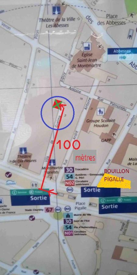 Studio Pigalle De 25 M2 - 2 Lits Simples Type Gigogne Pour 2 Personnes - Coeur Touristique De Paris - 2 Minutes De La Station Metro Pigalle ,Petit Train Vers La Butte Montmartre-Cabarets Moulin Rouge,Chez Michou-Restaurants Bouillon Pigalle,Berliner Buitenkant foto